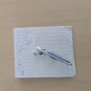 Vintage flute charm Beau sterling silver